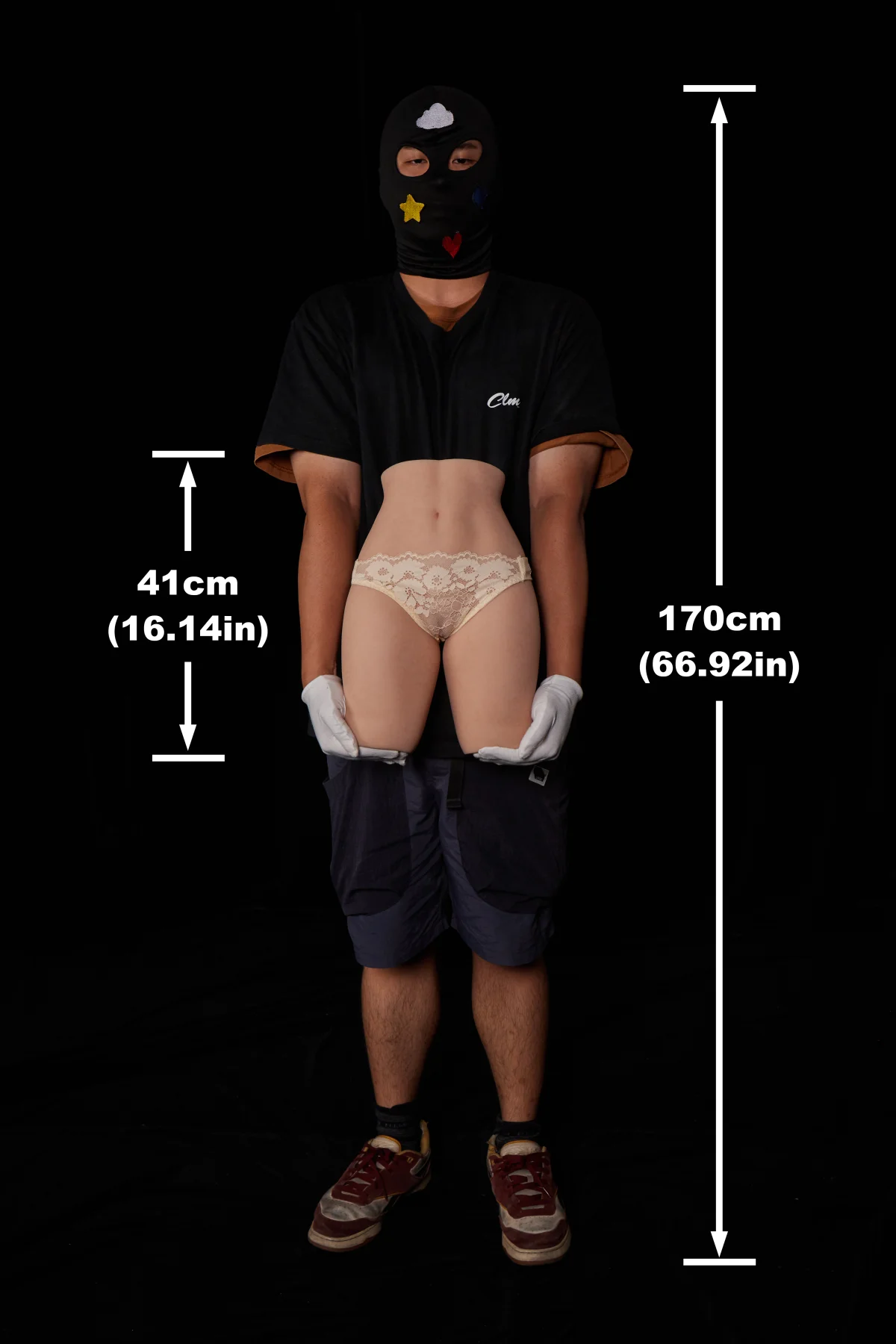 41cm (1ft4) Real Skin Texture Silicone Sex Doll Butt PW-L41